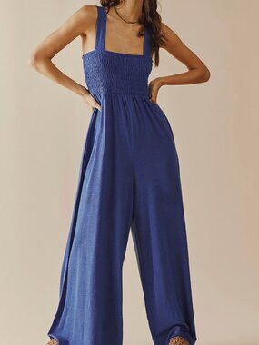 Free People Homecoming Jumper in Beach Blue